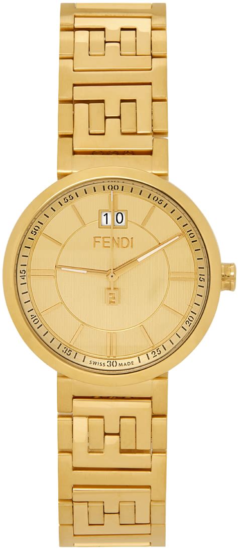 fendi 15 carat watch vintage gold|Fendi diamond watches.